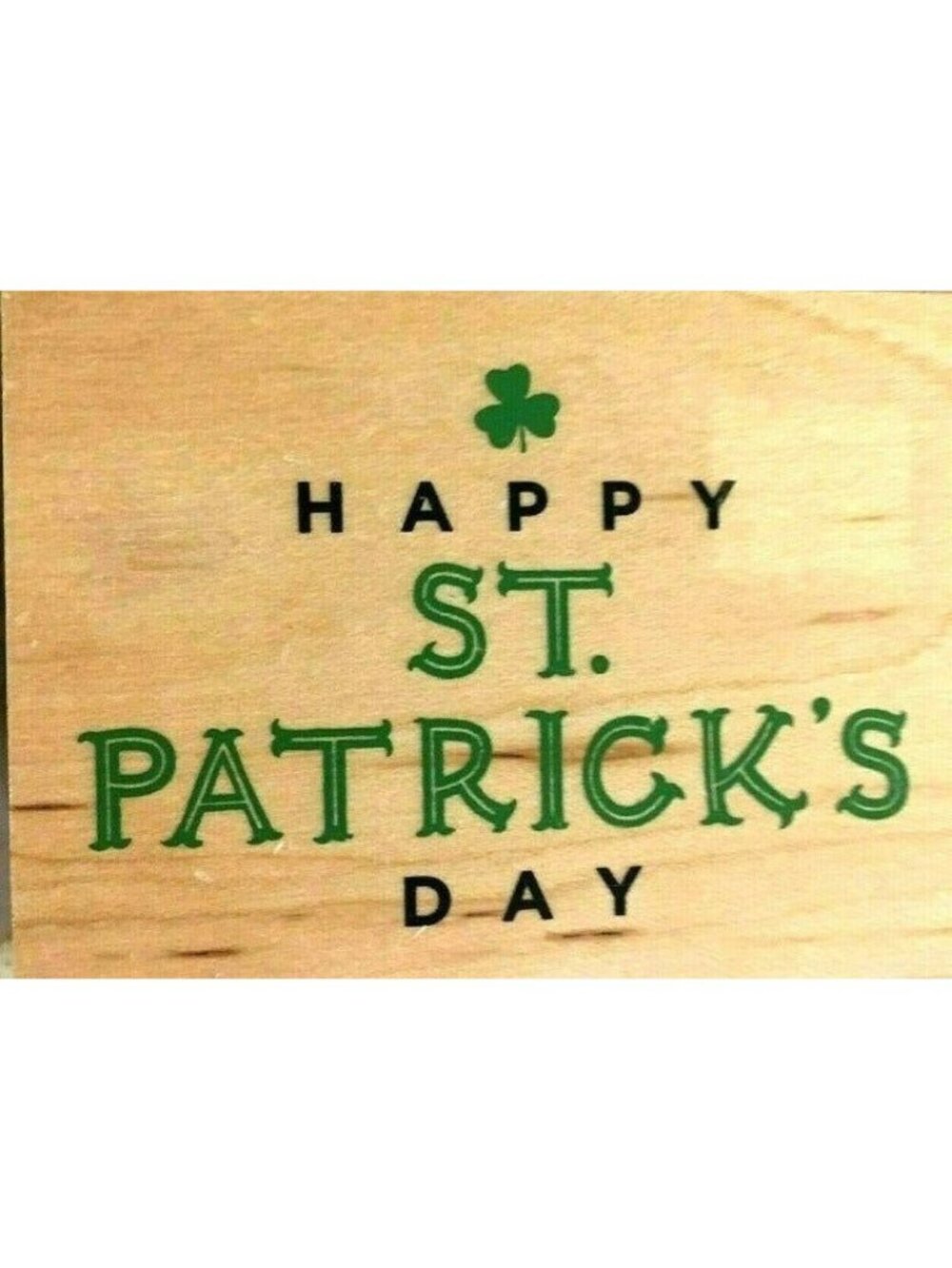 Stamping Stampabilities Rubber Stamp St Patricks Day Wooden 6001513 & Stickers